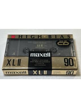 Brand New Sealed Maxell XL II 90 high bias blank audio cassette tape